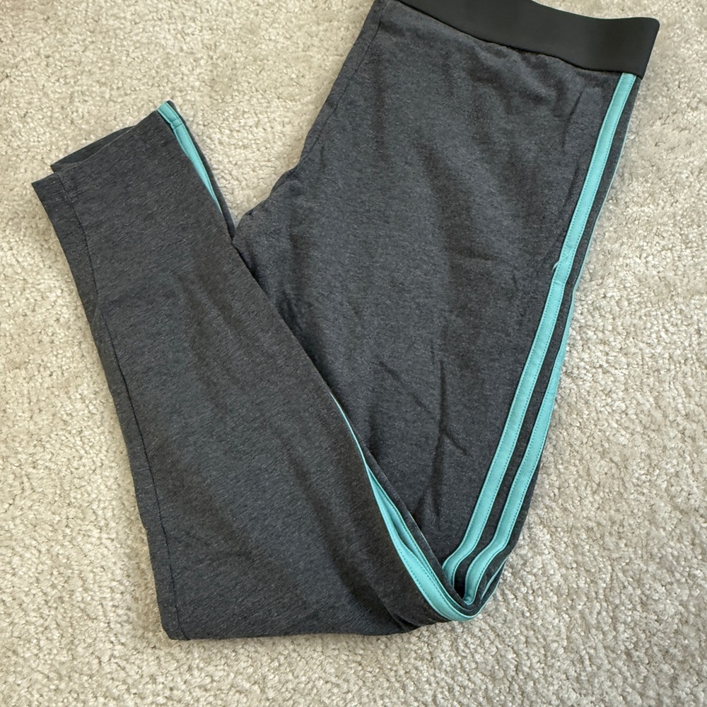 adidas Loungewear Essentials High-Waisted Women's Logo Leggings XL grey & Teal